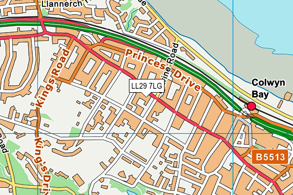 LL29 7LG map - OS VectorMap District (Ordnance Survey)