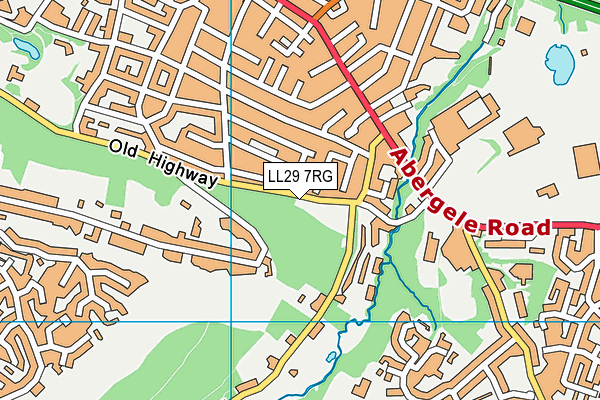 LL29 7RG map - OS VectorMap District (Ordnance Survey)