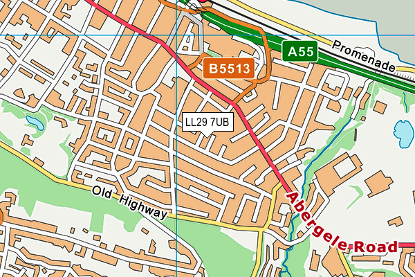 LL29 7UB map - OS VectorMap District (Ordnance Survey)