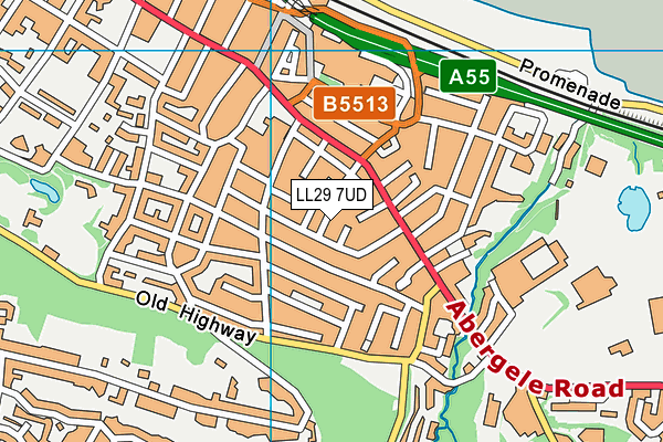 LL29 7UD map - OS VectorMap District (Ordnance Survey)