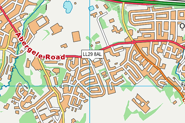 LL29 8AL map - OS VectorMap District (Ordnance Survey)