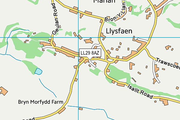LL29 8AZ map - OS VectorMap District (Ordnance Survey)