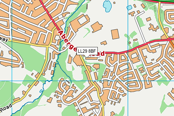 LL29 8BF map - OS VectorMap District (Ordnance Survey)