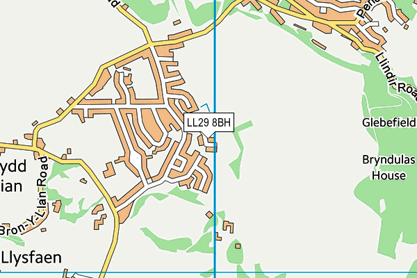 LL29 8BH map - OS VectorMap District (Ordnance Survey)
