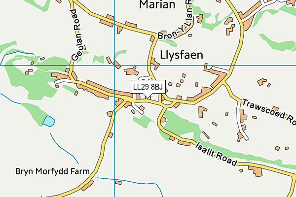 LL29 8BJ map - OS VectorMap District (Ordnance Survey)
