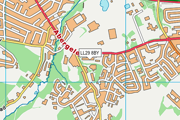 LL29 8BY map - OS VectorMap District (Ordnance Survey)