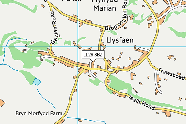 LL29 8BZ map - OS VectorMap District (Ordnance Survey)