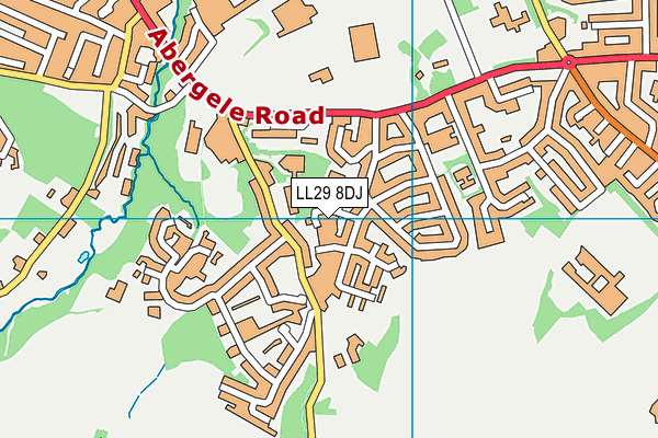 LL29 8DJ map - OS VectorMap District (Ordnance Survey)