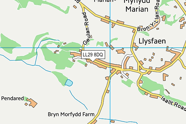 LL29 8DQ map - OS VectorMap District (Ordnance Survey)