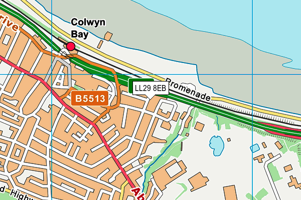 LL29 8EB map - OS VectorMap District (Ordnance Survey)