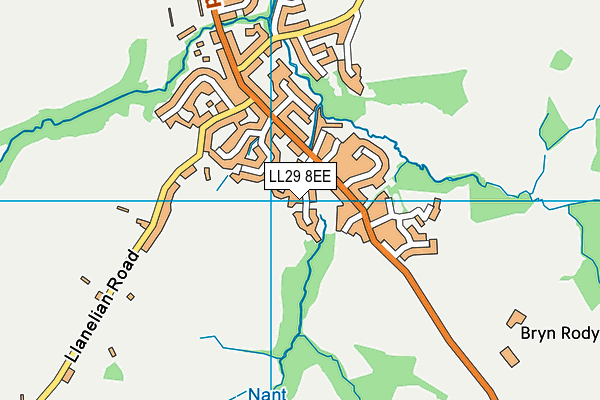 LL29 8EE map - OS VectorMap District (Ordnance Survey)