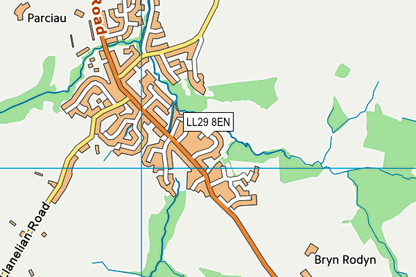 LL29 8EN map - OS VectorMap District (Ordnance Survey)