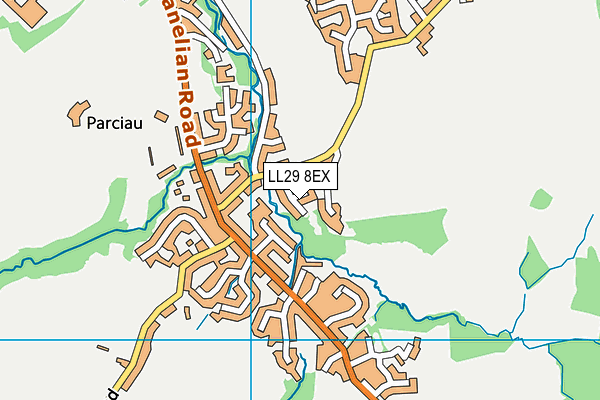 LL29 8EX map - OS VectorMap District (Ordnance Survey)