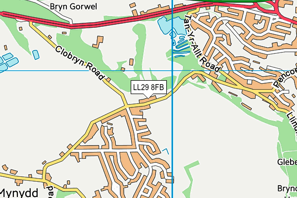 LL29 8FB map - OS VectorMap District (Ordnance Survey)