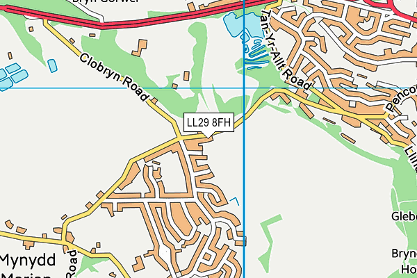 LL29 8FH map - OS VectorMap District (Ordnance Survey)
