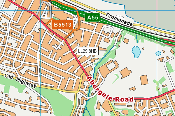 LL29 8HB map - OS VectorMap District (Ordnance Survey)