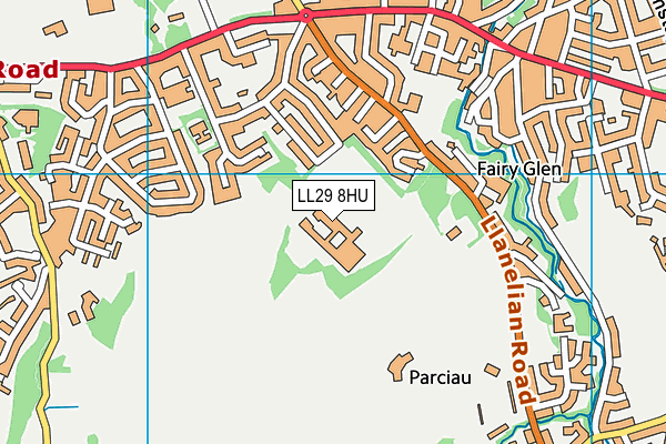 LL29 8HU map - OS VectorMap District (Ordnance Survey)