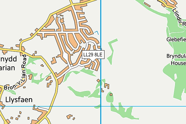 LL29 8LE map - OS VectorMap District (Ordnance Survey)