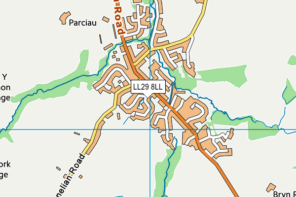 LL29 8LL map - OS VectorMap District (Ordnance Survey)