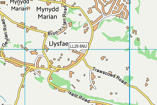 LL29 8NU map - OS VectorMap District (Ordnance Survey)