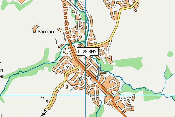 LL29 8NY map - OS VectorMap District (Ordnance Survey)