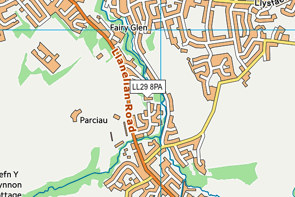 LL29 8PA map - OS VectorMap District (Ordnance Survey)