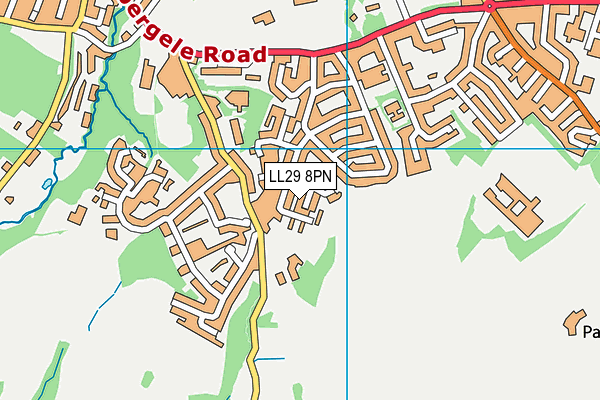 LL29 8PN map - OS VectorMap District (Ordnance Survey)