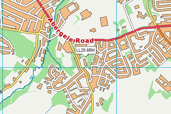 LL29 8RH map - OS VectorMap District (Ordnance Survey)