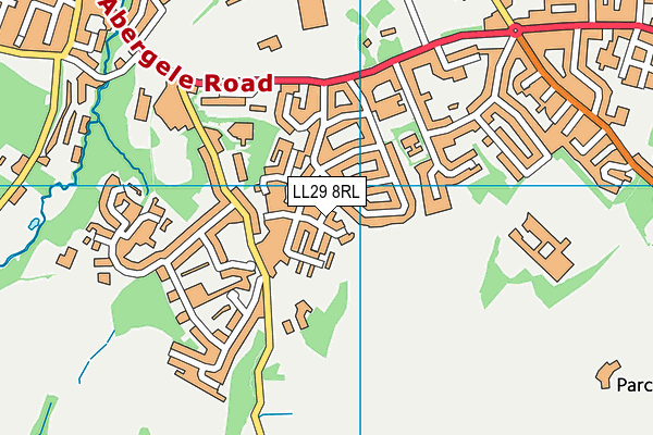 LL29 8RL map - OS VectorMap District (Ordnance Survey)