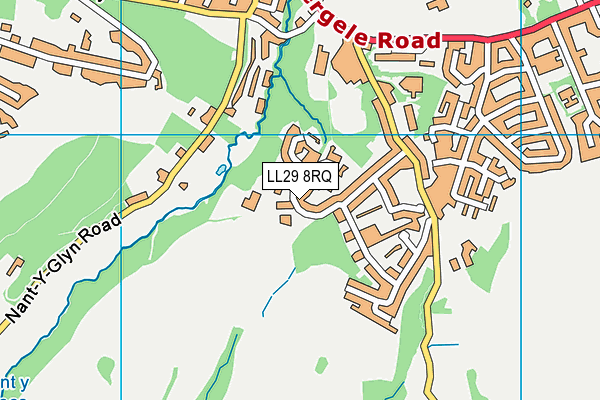 LL29 8RQ map - OS VectorMap District (Ordnance Survey)