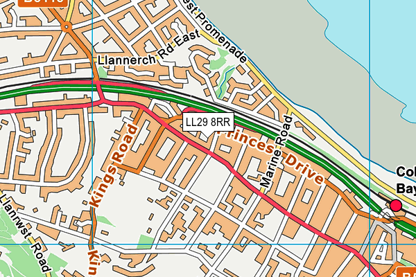 LL29 8RR map - OS VectorMap District (Ordnance Survey)