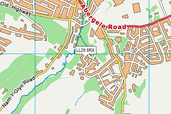 LL29 8RX map - OS VectorMap District (Ordnance Survey)