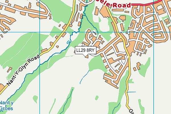 LL29 8RY map - OS VectorMap District (Ordnance Survey)