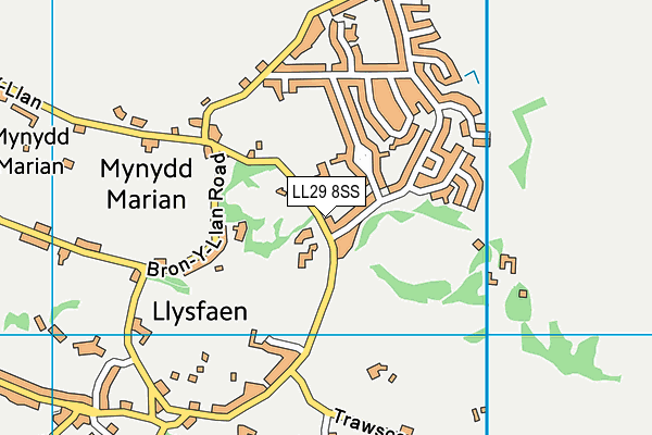 Ysgol Gynradd Cynfran map (LL29 8SS) - OS VectorMap District (Ordnance Survey)