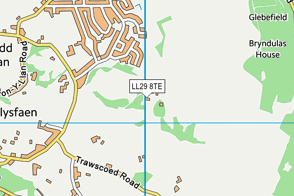 LL29 8TE map - OS VectorMap District (Ordnance Survey)