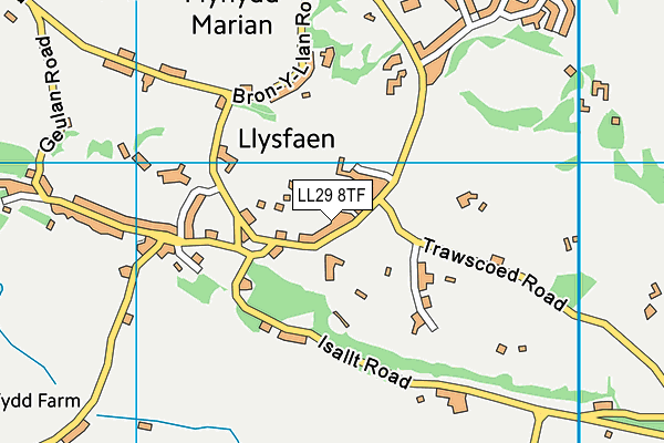 LL29 8TF map - OS VectorMap District (Ordnance Survey)
