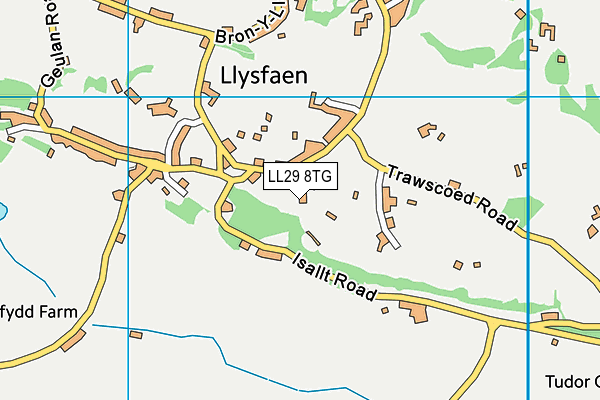 LL29 8TG map - OS VectorMap District (Ordnance Survey)