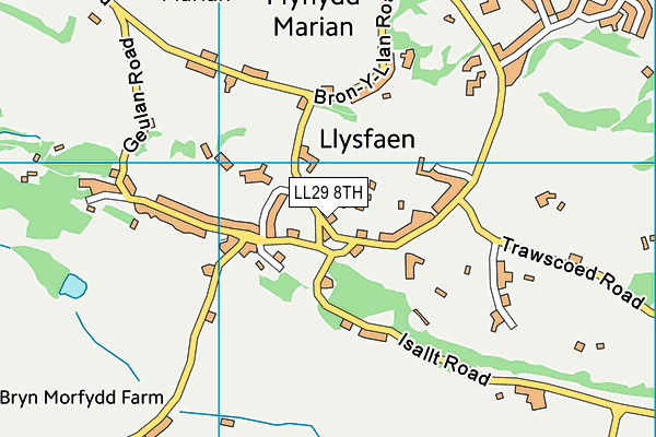 LL29 8TH map - OS VectorMap District (Ordnance Survey)