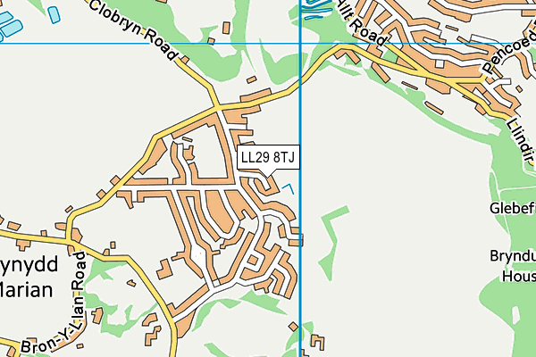 LL29 8TJ map - OS VectorMap District (Ordnance Survey)