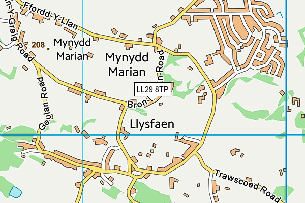 LL29 8TP map - OS VectorMap District (Ordnance Survey)