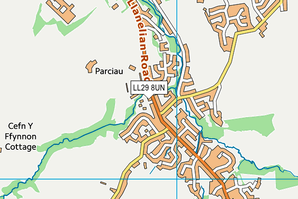 LL29 8UN map - OS VectorMap District (Ordnance Survey)