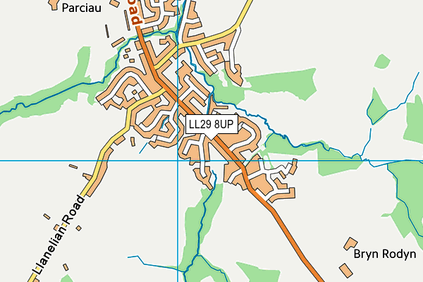 LL29 8UP map - OS VectorMap District (Ordnance Survey)