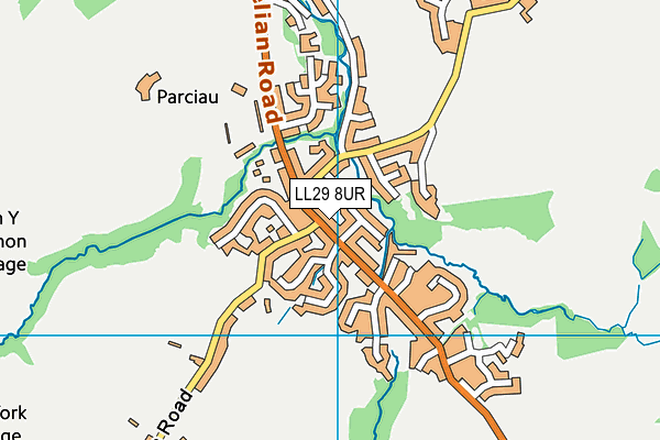 LL29 8UR map - OS VectorMap District (Ordnance Survey)