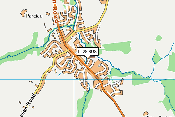 LL29 8US map - OS VectorMap District (Ordnance Survey)