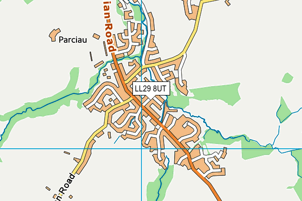 LL29 8UT map - OS VectorMap District (Ordnance Survey)