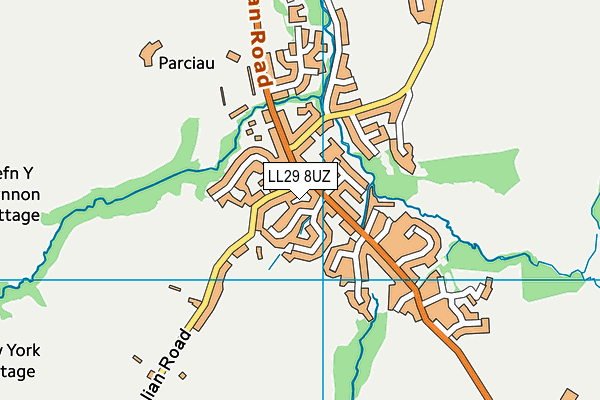 LL29 8UZ map - OS VectorMap District (Ordnance Survey)