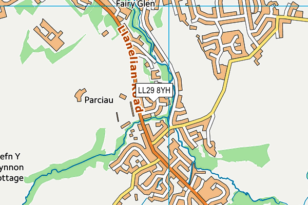 LL29 8YH map - OS VectorMap District (Ordnance Survey)