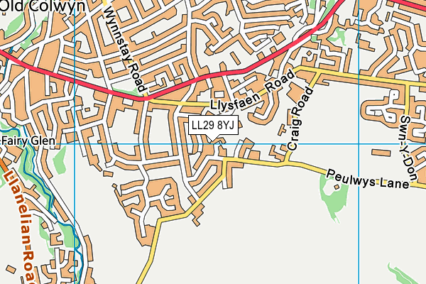 LL29 8YJ map - OS VectorMap District (Ordnance Survey)