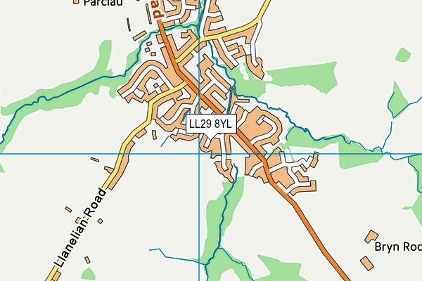 LL29 8YL map - OS VectorMap District (Ordnance Survey)