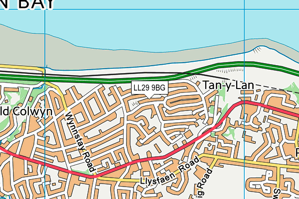LL29 9BG map - OS VectorMap District (Ordnance Survey)
